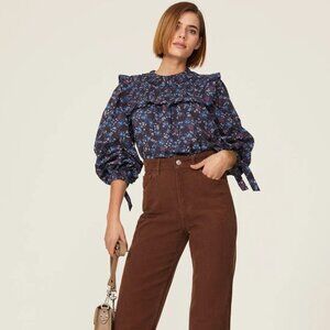 Sea New York Tilly Smocked Top in Floral